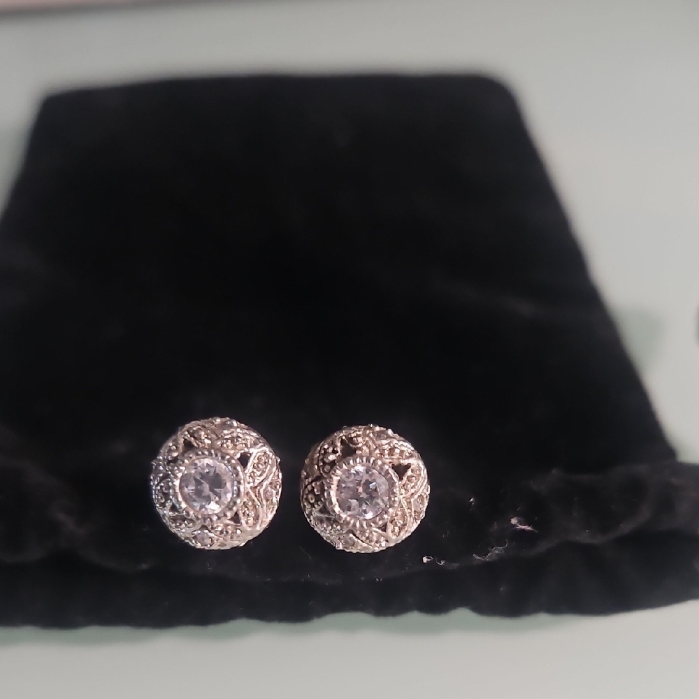 Elegant Silver Stud Earrings